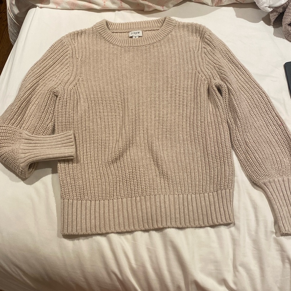 J.Crew beige knit sweater